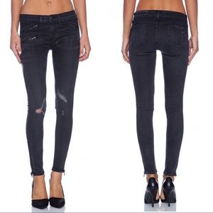 Rag & bone blackthorne destroyed moto skinny jean